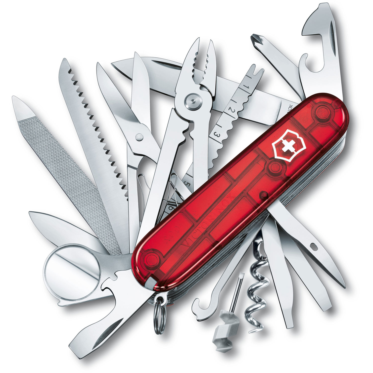 Victorinox Taschenmesser SwissChamp transparent rot Victorinox Taschenmesser SwissChamp transparent rot