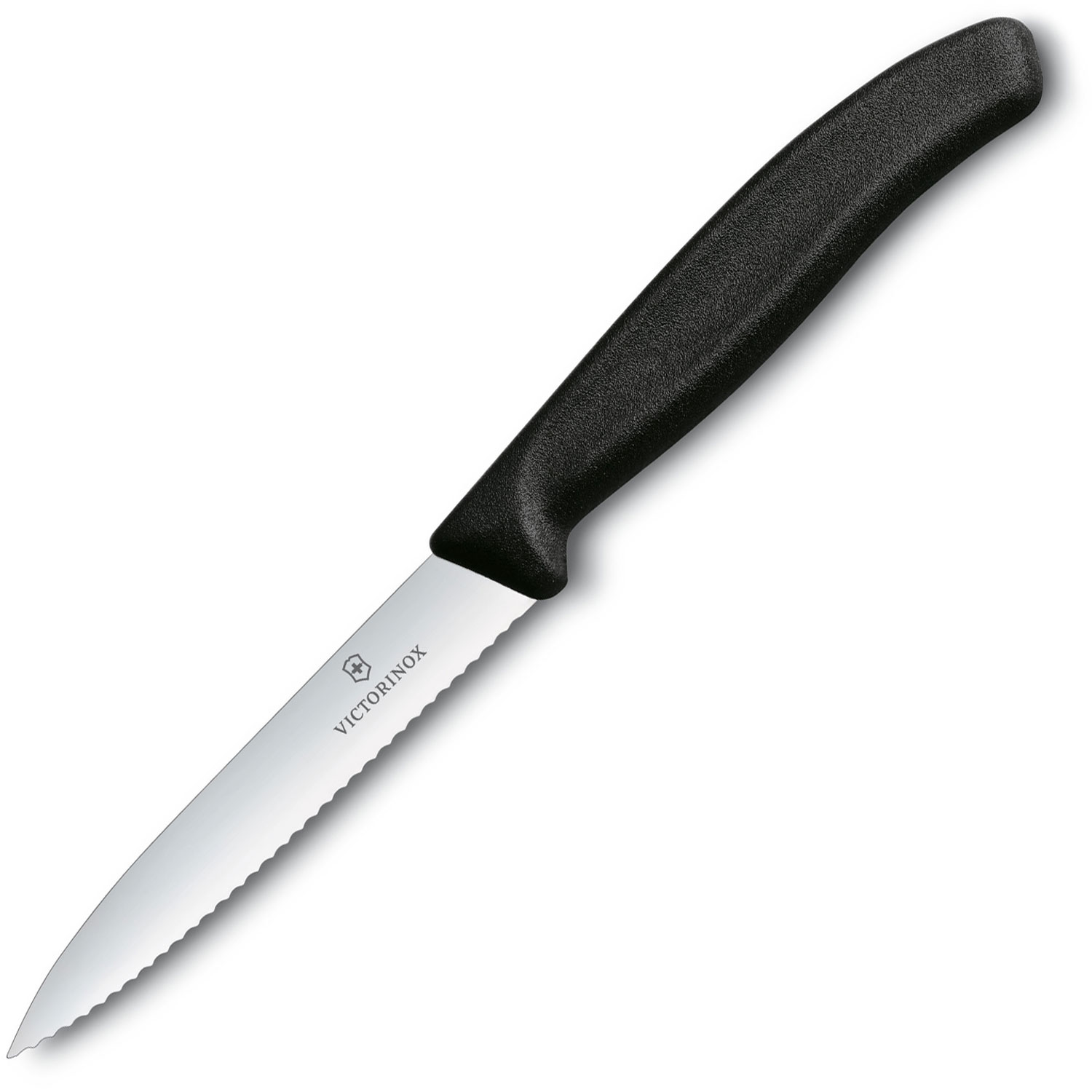 Victorinox Gemüsemesser mit Wellenschliff schwarz
